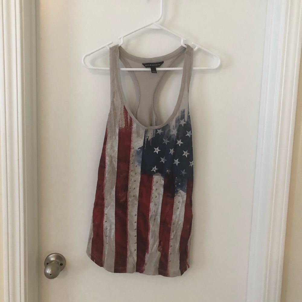American flag tank top